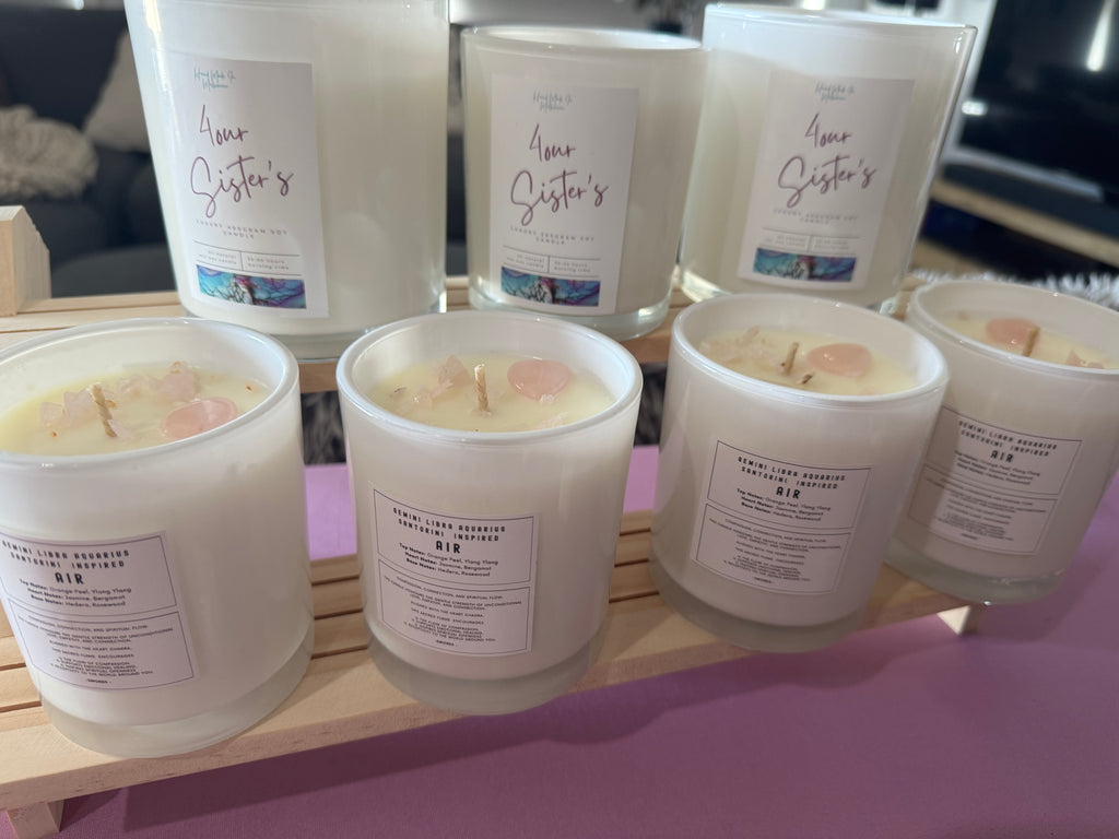 Air Candle- Gemini, Libra,￼Aquarius 300g Heart Chakra- Love ￼