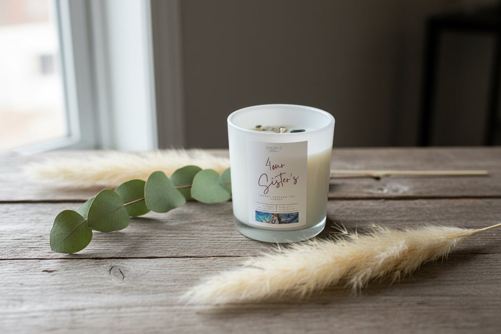 Moon Goddess 300g Crystal Candle Clear, Protect & Awaken.